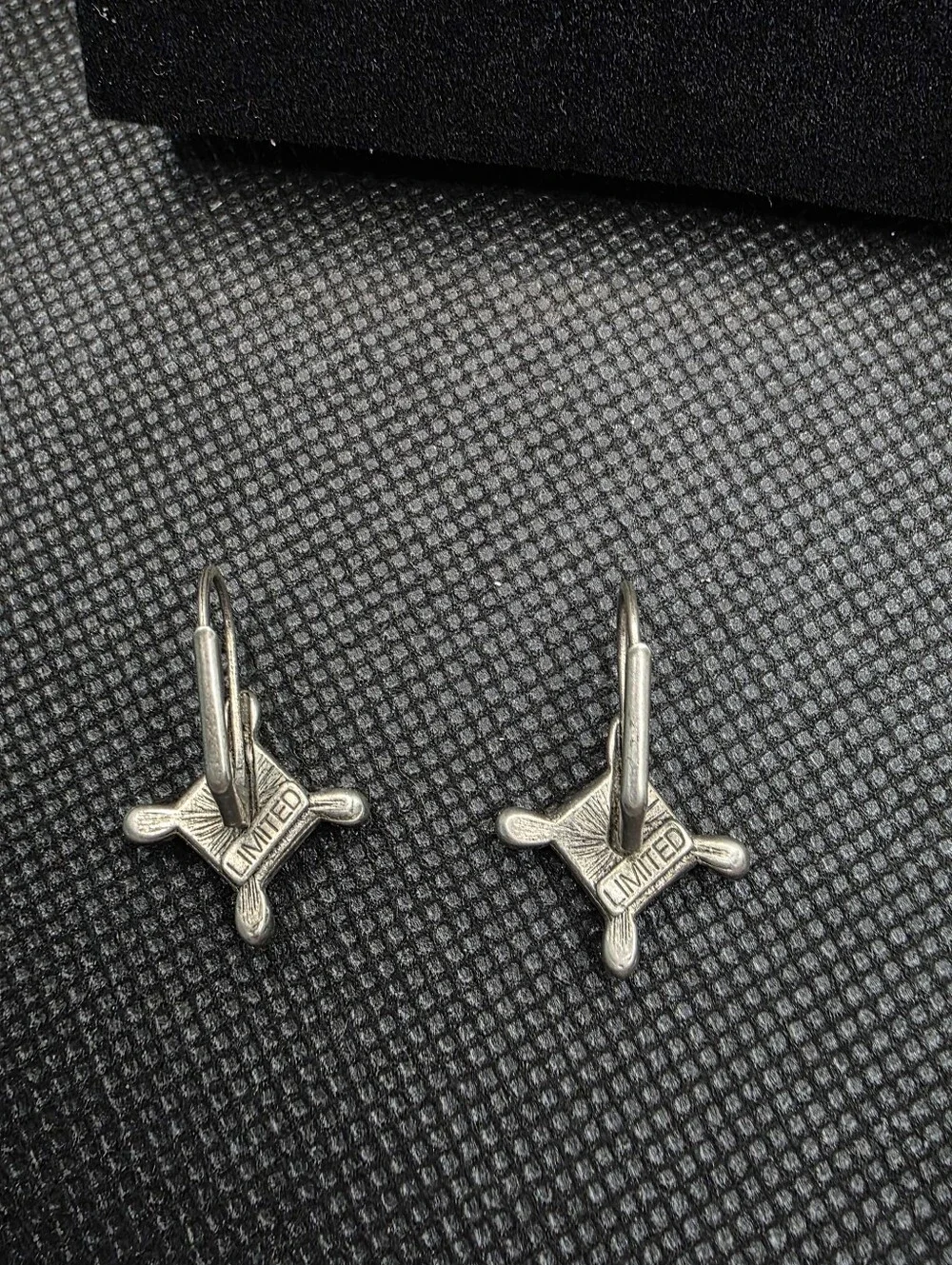 Vintage 90s The Limited Earrings Geometric Southwest Starburst Silver-tone